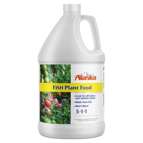 alaska fish fertilizer 5 1 1|Alaska 128 oz. (1 gal.) Organic Gardening Liquid Fish Emulsion .